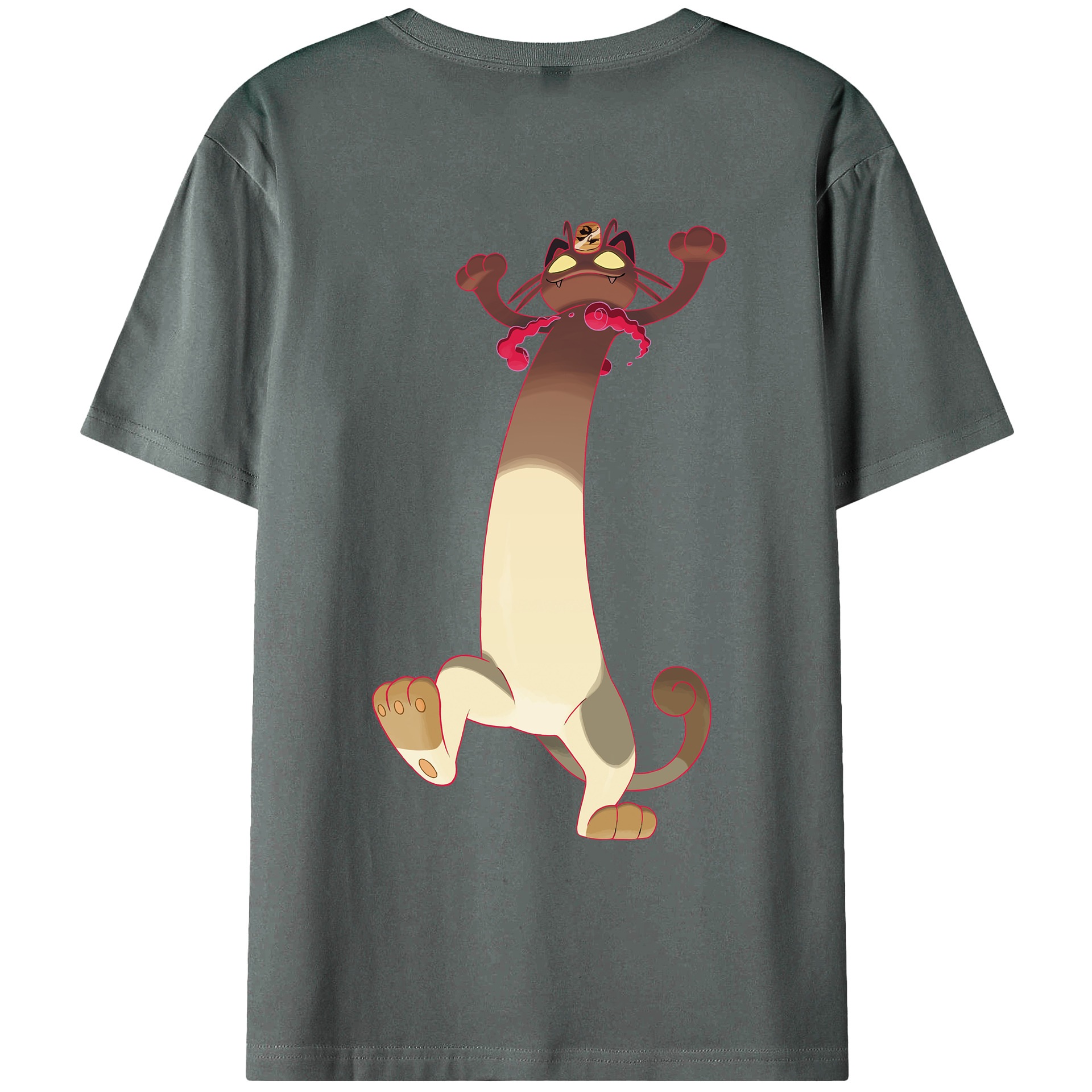 （画像用） ポケットモンスター Pokémon 綿100％ メンズ半袖Tシャツ（バックプリント） 通気性